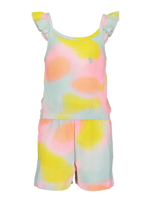 BLUE SEVEN Overall  pastelblå / citrongul / orange / lyserød