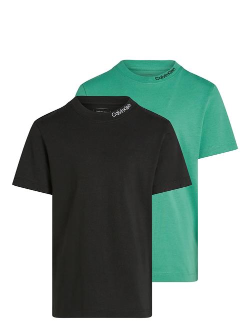 Se Neck Embro 2-P T-Shirts Calvin Klein Black ved Booztlet