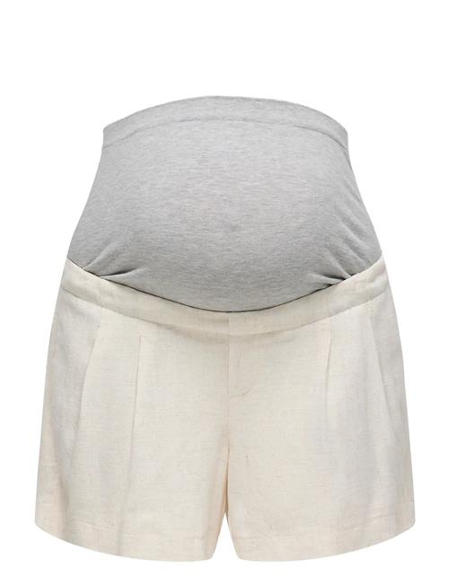 Olmsiesta Hw Linen Bl Shorts Pnt Only Maternity Cream
