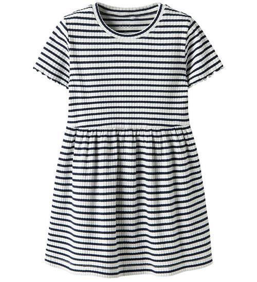 Name It kjole - Rib - NmfVemma - Bright White/Blue