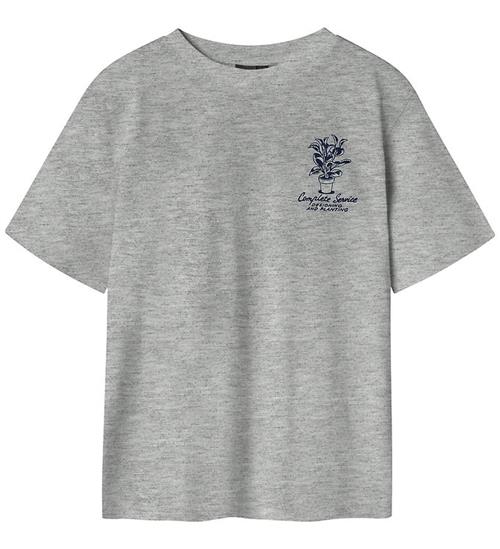 LMTD T-shirt - NlmKlant - Lys Grå Meleret/Pageant Blue