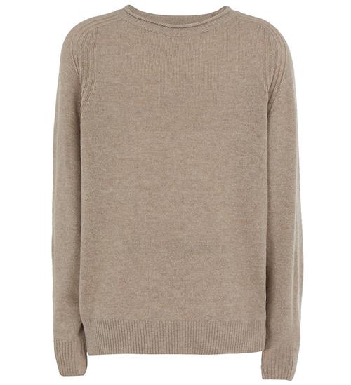 Emporio Armani Bluse - Viskose/Uld - Beigemeleret m. Blå