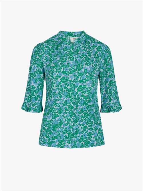 Noa Noa Bluse 'Bella'  lyseblå / grøn