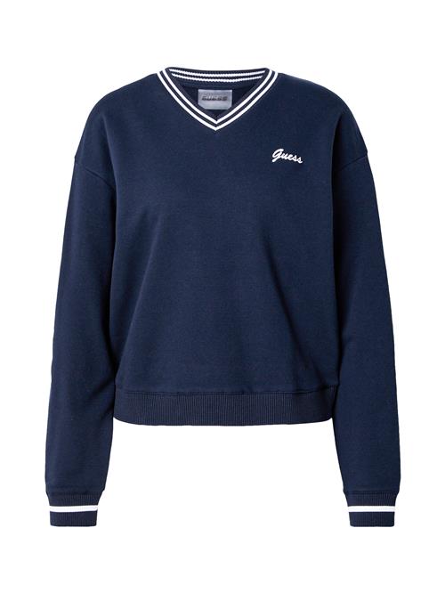 GUESS Sweatshirt 'IRIS'  navy / hvid