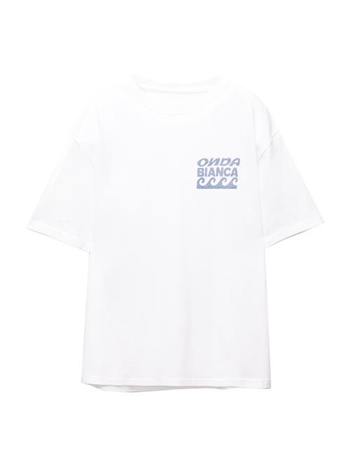 Pull&Bear Shirts 'MARE MOSAICO'  safir / hvid