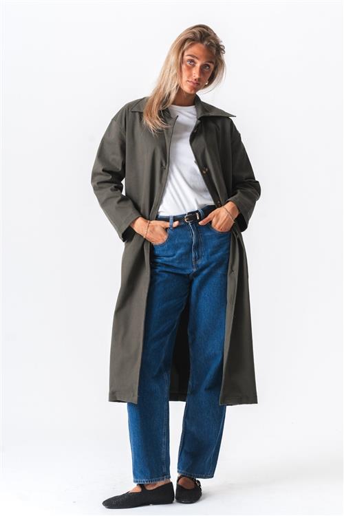 Carla Trenchcoat - Olive - S - TeeShoppen