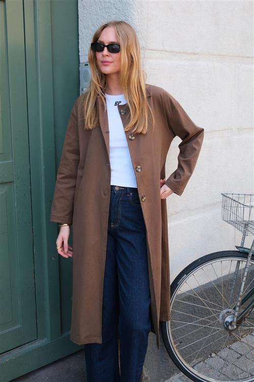 Carla Trenchcoat - Brun - M - TeeShoppen
