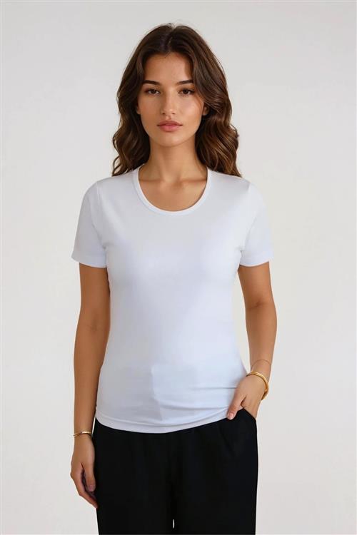 Basic Tight T-shirt - Hvid - XS - TeeShoppen