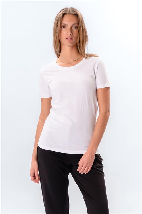 Fitted T-shirt - Hvid - Dame - XL - TeeShoppen