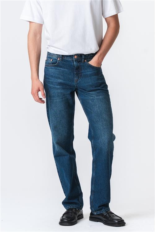 Relaxed Fit Jeans - Dark Blue Denim - 32/32 - TeeShoppen