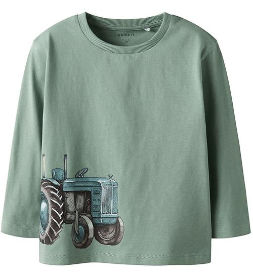 Name It Bluse - NmmLudde - Jadeite m. Traktor