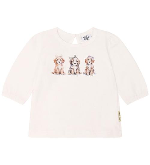 Hust and Claire Bluse - Alma - Ivory m. Hunde