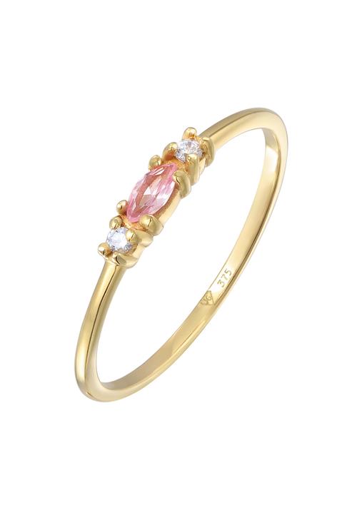 ELLI PREMIUM Ring  guld / lyserød / transparent