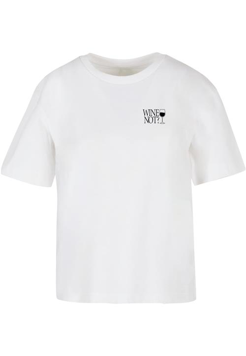Miss Tee Shirts 'Wine Not'  sort / hvid