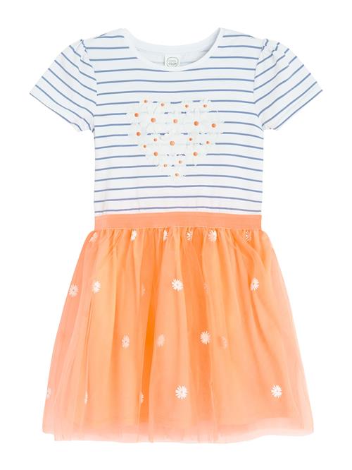 Cool Club Kjole  navy / lyseorange / hvid