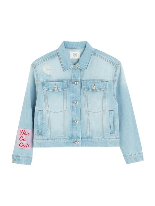 Cool Club Overgangsjakke  blue denim / lys pink / brandrød