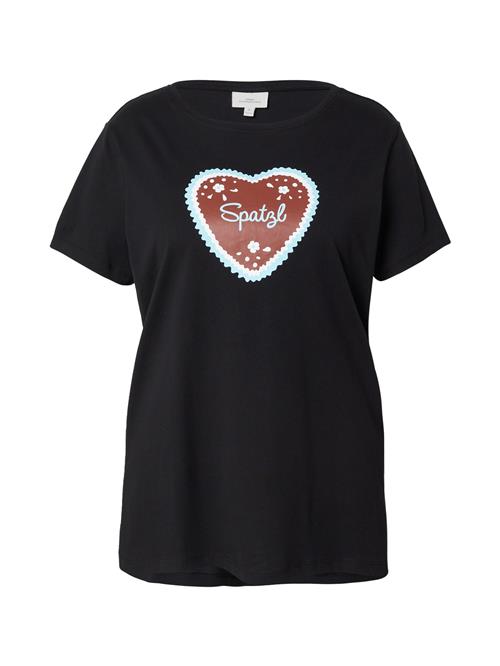 ONLY Carmakoma Shirts 'CARULRIKA'  lyseblå / kastaniebrun / sort / hvid