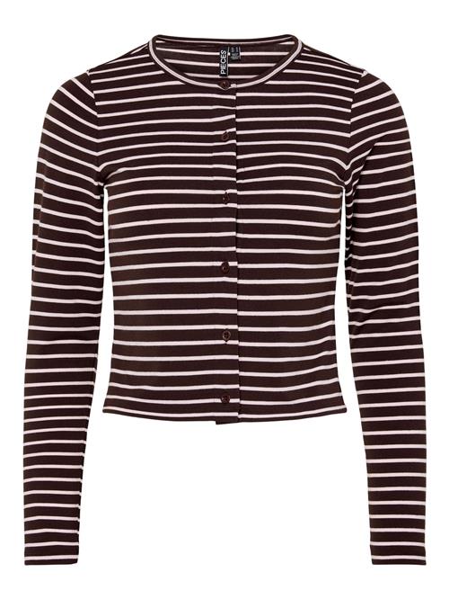 PIECES Cardigan 'PCMONIQUE'  choko / hvid