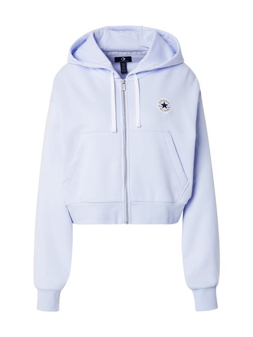 Se CONVERSE Sweatjakke 'RETRO CHUCK'  pastelblå / hvid ved About You