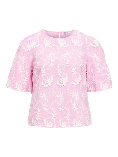 OBJECT Bluse  pink / hvid