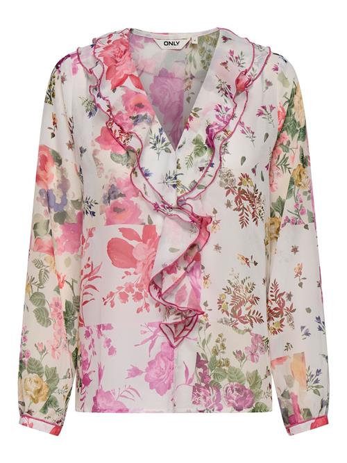 ONLY Bluse 'ONLMilla'  grøn / lilla / lyserød / hvid