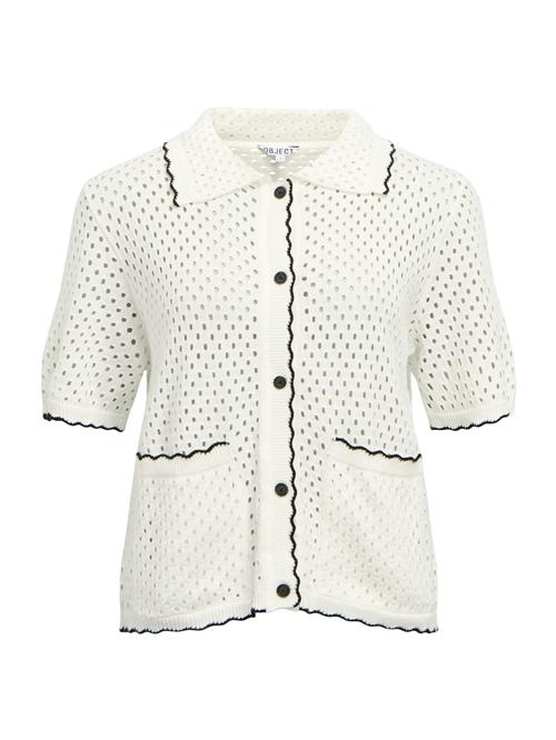 OBJECT Cardigan 'OBJLYNEL'  sort / hvid
