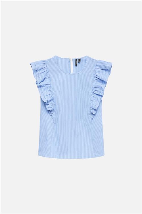 Aila Top - Little Boy Blue / White - L - Vero Moda