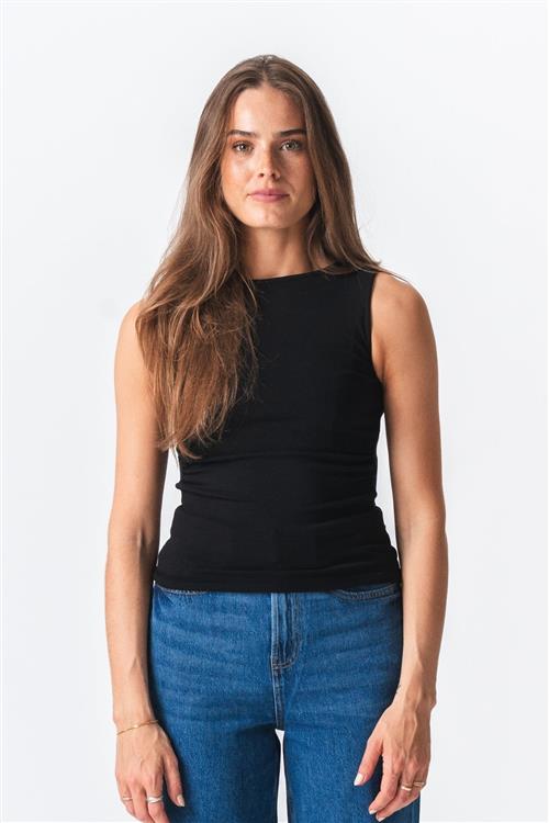 Ellie Top - Sort - M - TeeShoppen