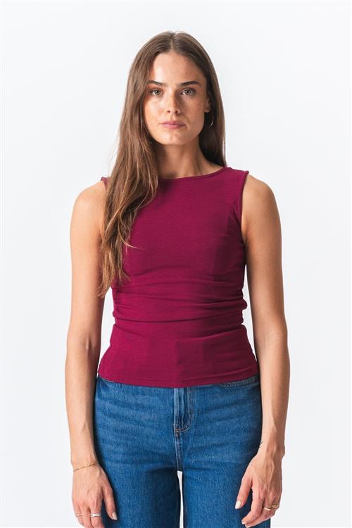 Ellie Top - Bordeaux - M - TeeShoppen