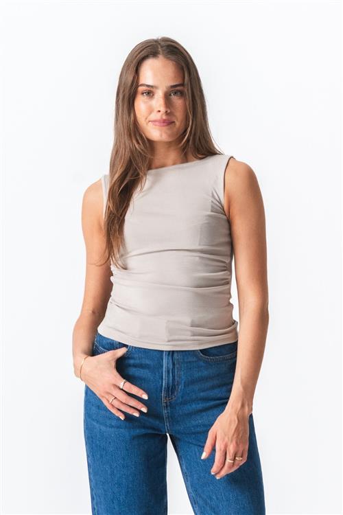Ellie Top - Grå - S - TeeShoppen