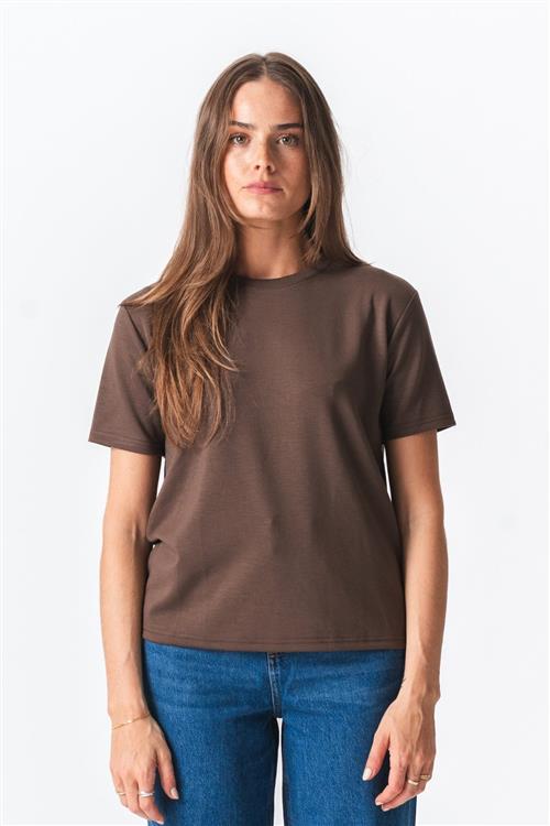 Leah Loose T-shirt - Brun - L - TeeShoppen