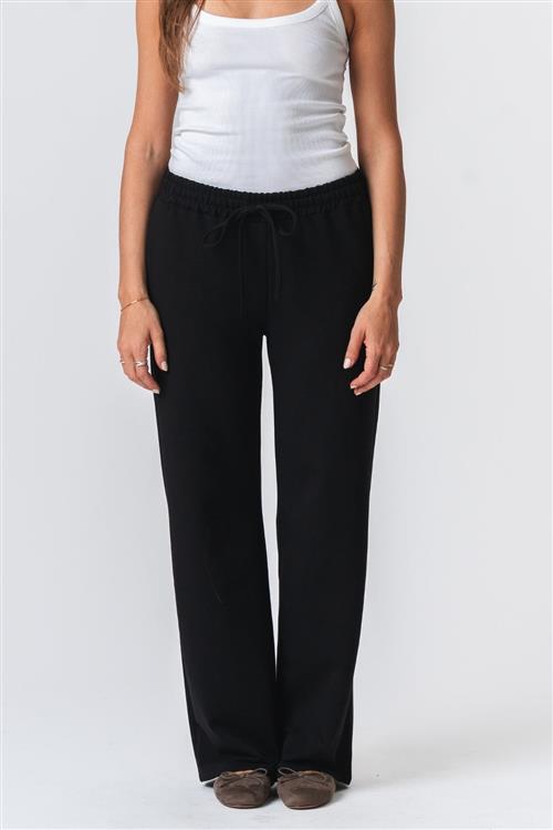 Sweatpants Wide - Sort - M - TeeShoppen