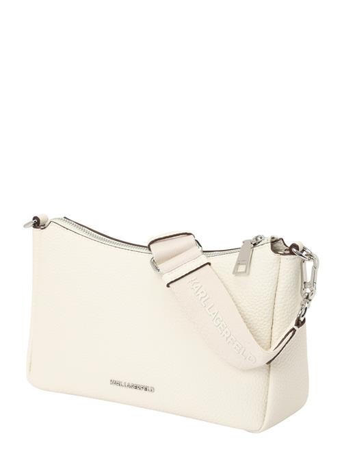 Karl Lagerfeld Skuldertaske 'IKON PEBBLE'  creme / sort / hvid