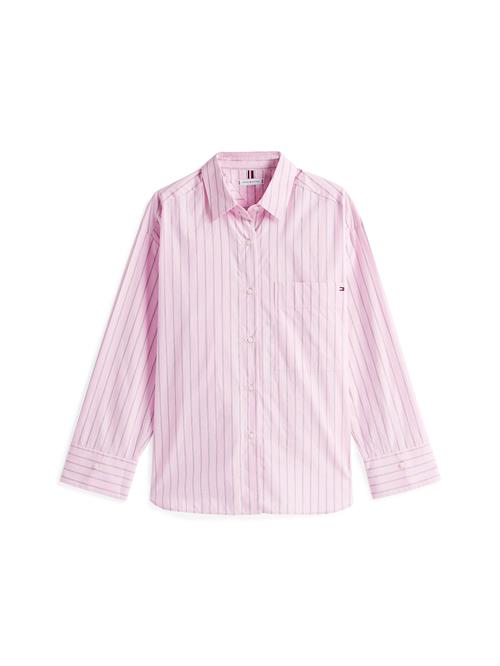 TOMMY HILFIGER Bluse  lyserød / sort / hvid
