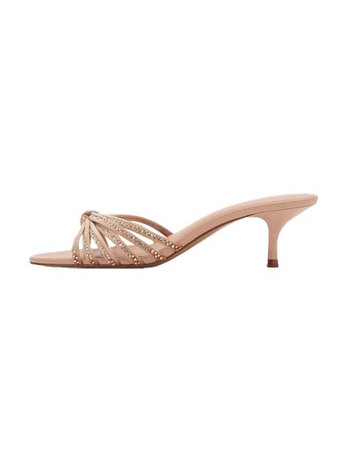 MANGO Pantoletter 'VELVET-A'  nude / transparent