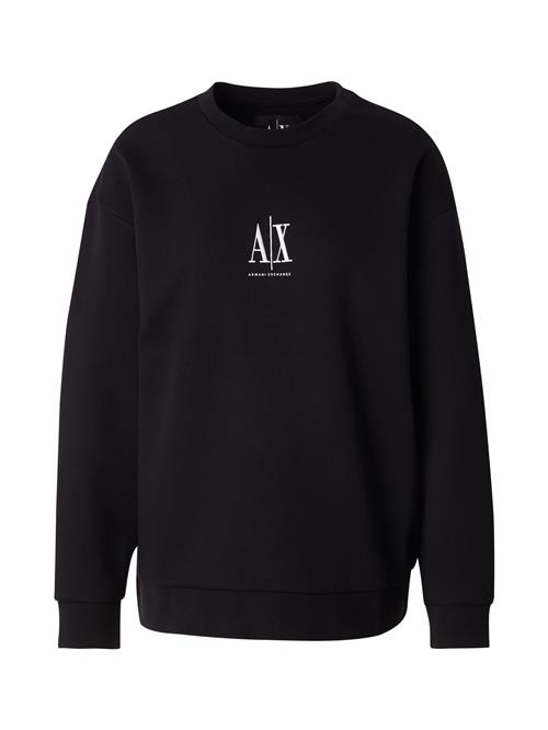 ARMANI EXCHANGE Sweatshirt  sort / hvid