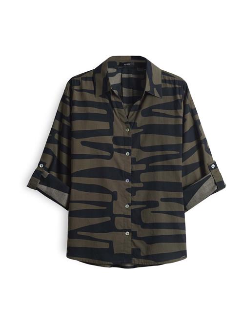 OPUS Bluse 'Fumani jungle'  oliven / sort