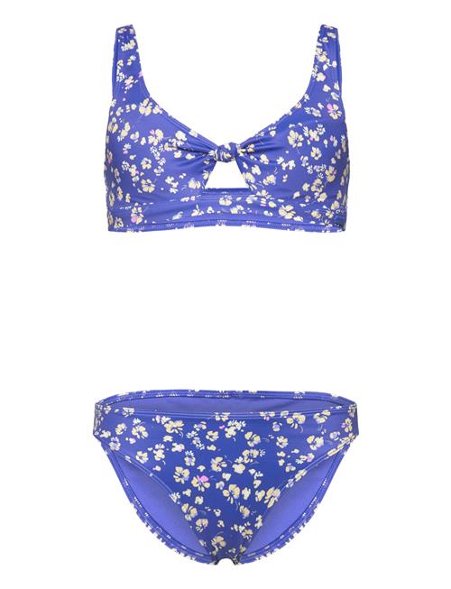 Shadow Floral Bralette Set Roxy Blue