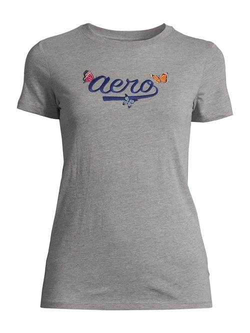 AÉROPOSTALE Shirts  mørkeblå / grå-meleret / orange / lys pink
