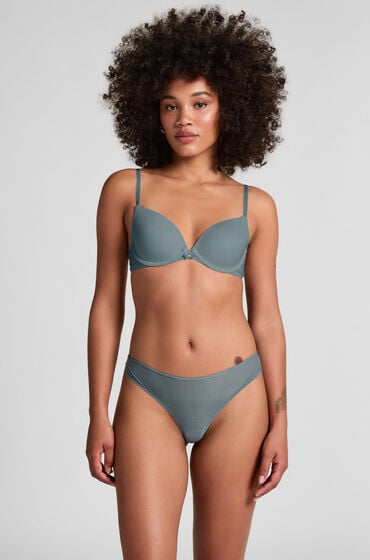 Hunkemöller Stripe Mesh usynlig g-streng blå