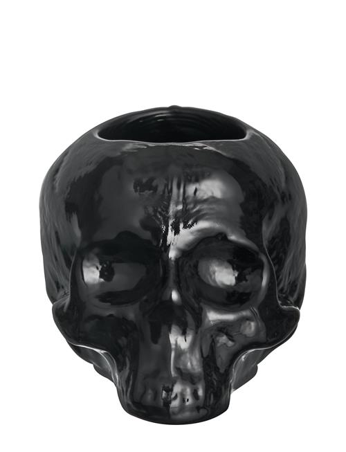 Still Life Skull Ljuslykta Kosta Boda Black