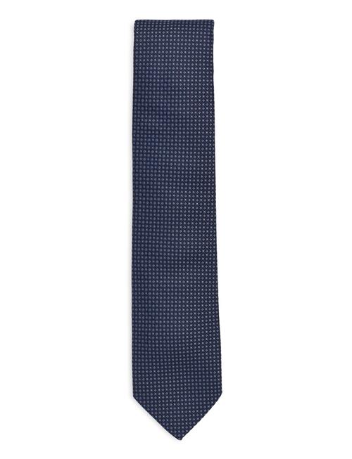 Polyester Tie W. Pattern 7 Cmpolyester Tie W. Pattern 7 Cm Lindbergh Black Navy
