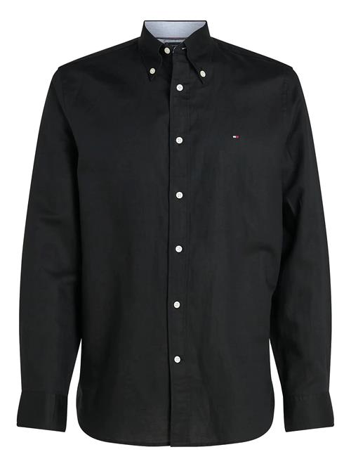 Linen Blend Solid Rf Shirt Tommy Hilfiger Black
