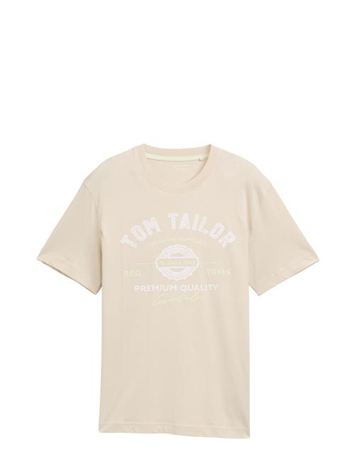 Logo Tee Tom Tailor Cream