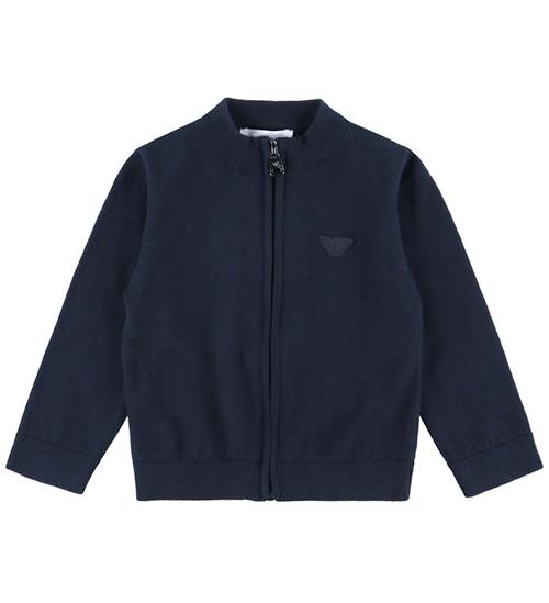 Emporio Armani Cardigan - Bomuld/Uld - Navy