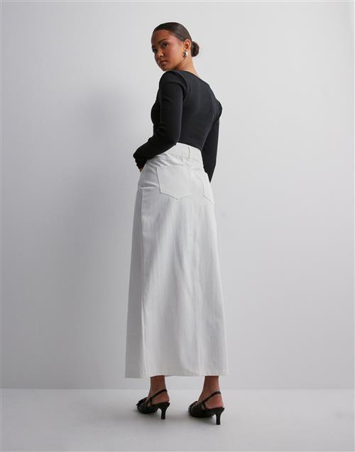 Neo Noir - Hvid - Frankie Denim Skirt