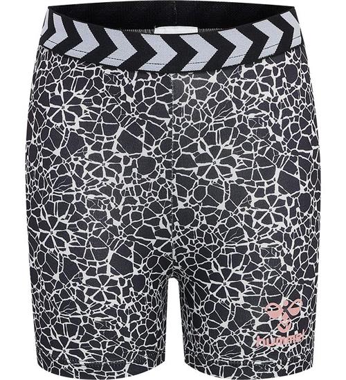 Se Hummel Shorts - hmlMimmi - Sort/Hvid ved KidsWorld