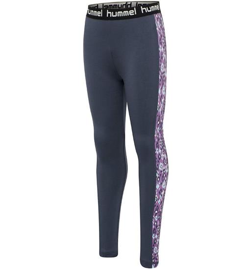 Hummel Leggings - Nanna - Navy/Lilla m. Leo