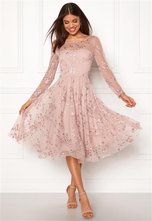 Goddiva Embroidered Midi Dress