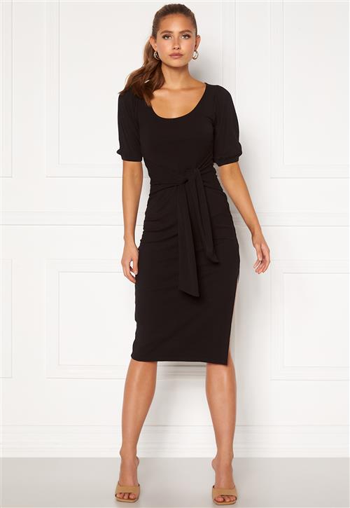 BUBBLEROOM Rylee front tie rib dress